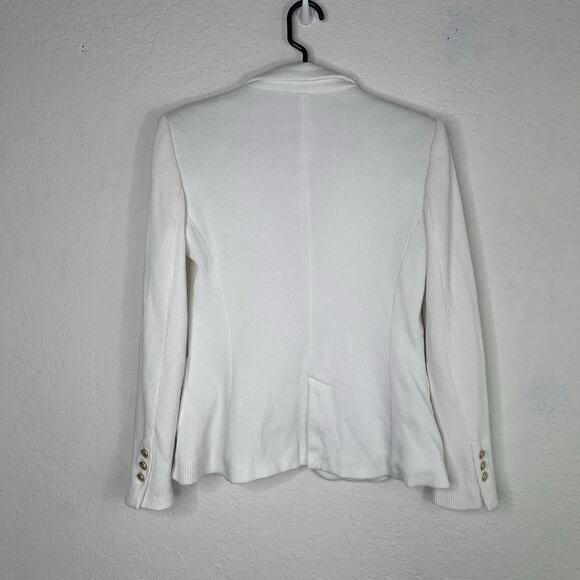 MNG Mango Suits Mango Ivory Knitted Blazer Size S, 100% cotton, elegant, office - Picture 8 of 10